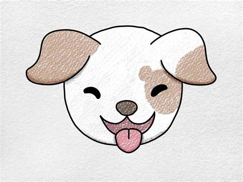 How To Draw A Dog Face Simple